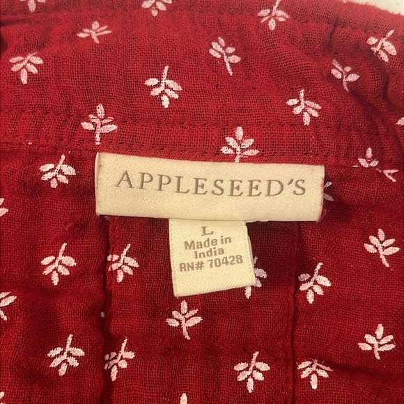 Appleseed's 100% Cotton Ruffled-Collar Red Plaid Tunic Size L - Picture 3 of 5
